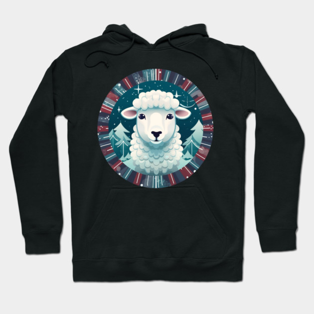 Sheep in Ornament, Love Farm Animals Hoodie by logiamerch