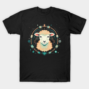 Sheep in Ornament, Love Farm Animals T-Shirt