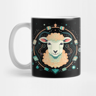 Sheep in Ornament, Love Farm Animals Mug