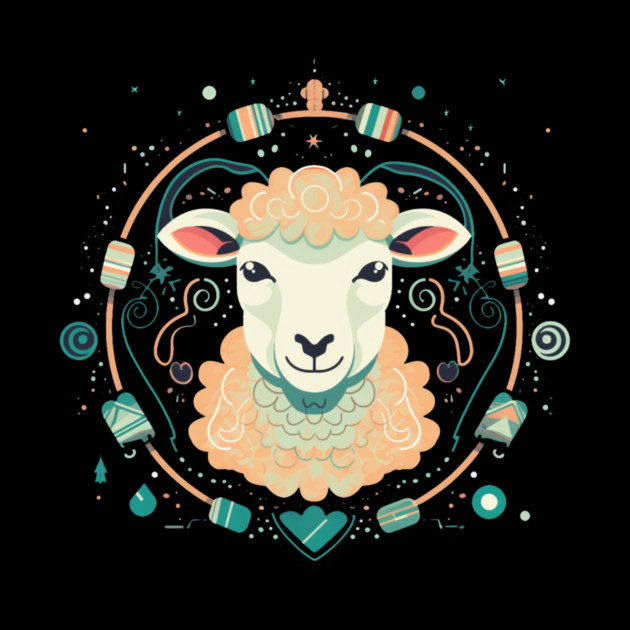 Sheep in Ornament, Love Farm Animals by logiamerch