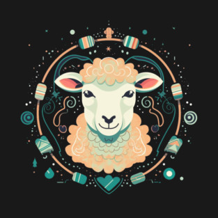 Sheep in Ornament, Love Farm Animals T-Shirt