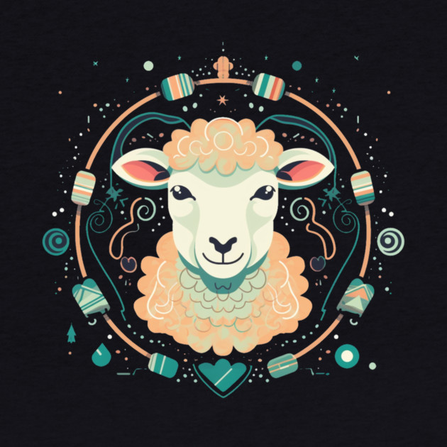 Sheep in Ornament, Love Farm Animals by logiamerch