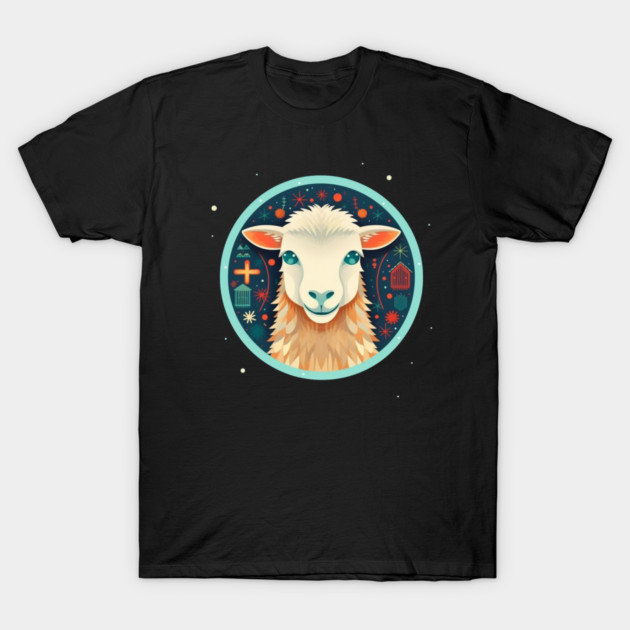 Sheep in Ornament, Love Farm Animals T-Shirt by logiamerch