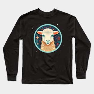 Sheep in Ornament, Love Farm Animals Long Sleeve T-Shirt