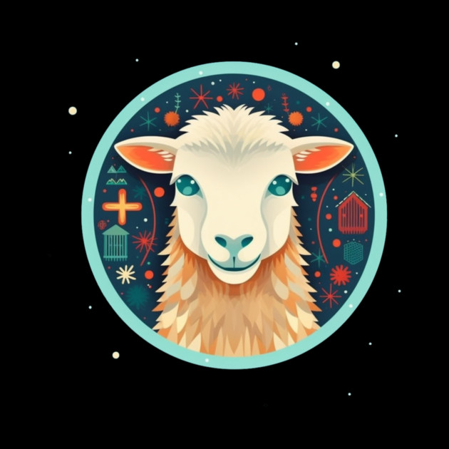 Sheep in Ornament, Love Farm Animals by logiamerch