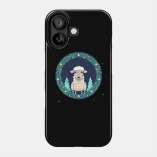Sheep in Ornament, Love Farm Animals Phone Case
