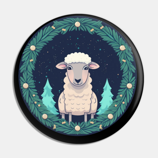 Sheep in Ornament, Love Farm Animals Pin by logiamerch