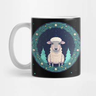 Sheep in Ornament, Love Farm Animals Mug