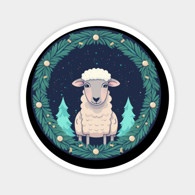 Sheep in Ornament, Love Farm Animals Magnet by logiamerch