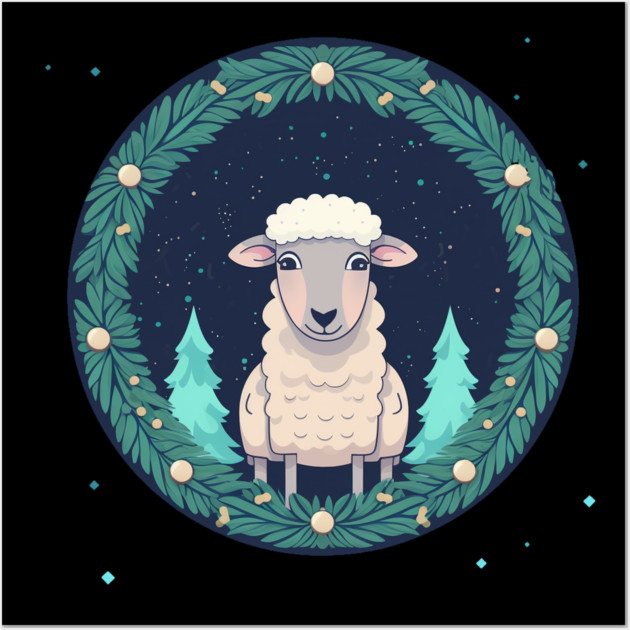 Sheep in Ornament, Love Farm Animals Wall Art by logiamerch