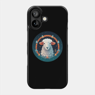 Sheep in Ornament, Love Farm Animals Phone Case