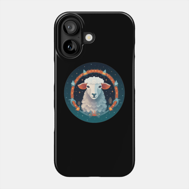 Sheep in Ornament, Love Farm Animals Phone Case by logiamerch
