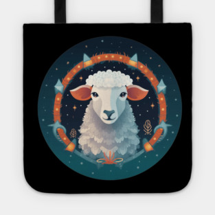 Sheep in Ornament, Love Farm Animals Tote