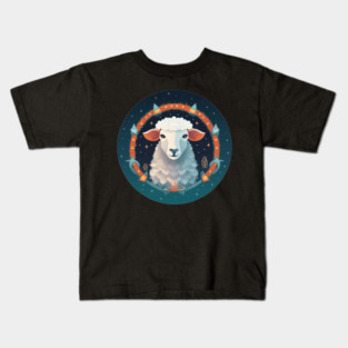 Sheep in Ornament, Love Farm Animals Kids T-Shirt