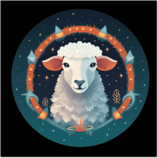 Sheep in Ornament, Love Farm Animals Posters and Art