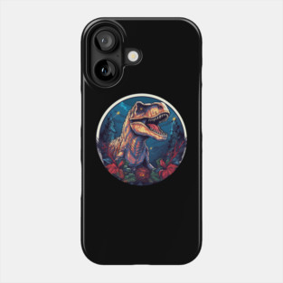 T rex in Ornament, Love Dinosaurs Phone Case