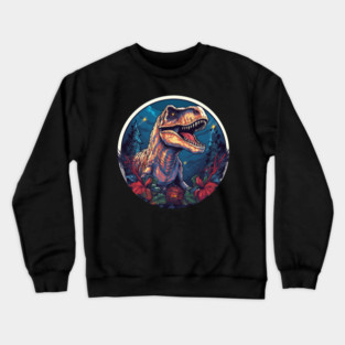 T rex in Ornament, Love Dinosaurs Crewneck Sweatshirt
