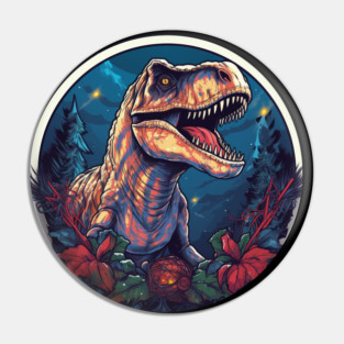 T rex in Ornament, Love Dinosaurs Pin
