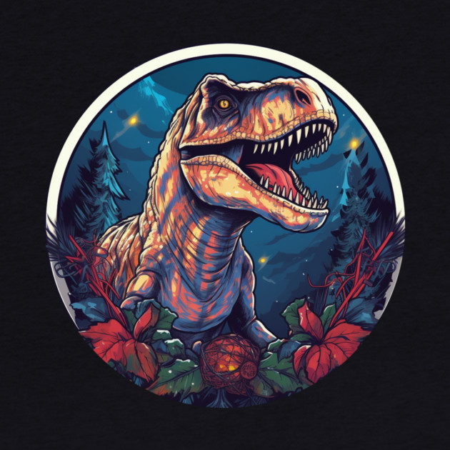 T rex in Ornament, Love Dinosaurs by logiamerch