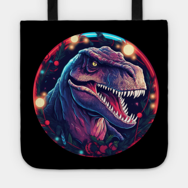 T rex in Ornament, Love Dinosaurs Tote by logiamerch