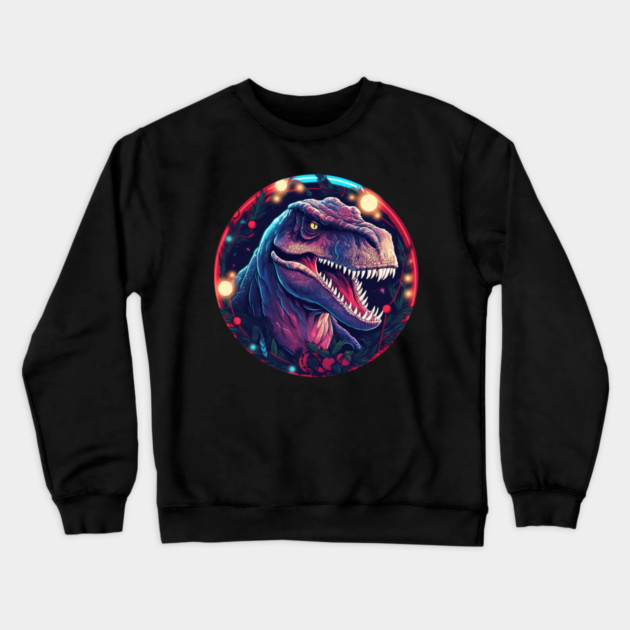 T rex in Ornament, Love Dinosaurs Crewneck Sweatshirt by logiamerch