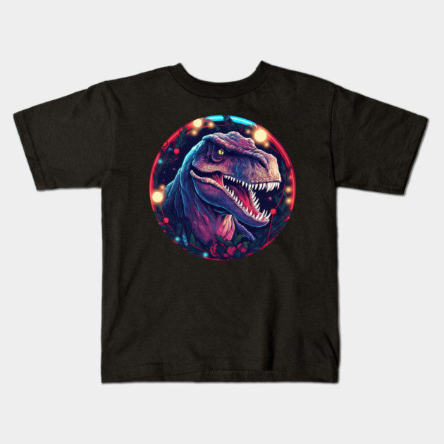 T rex in Ornament, Love Dinosaurs Kids T-Shirt by logiamerch