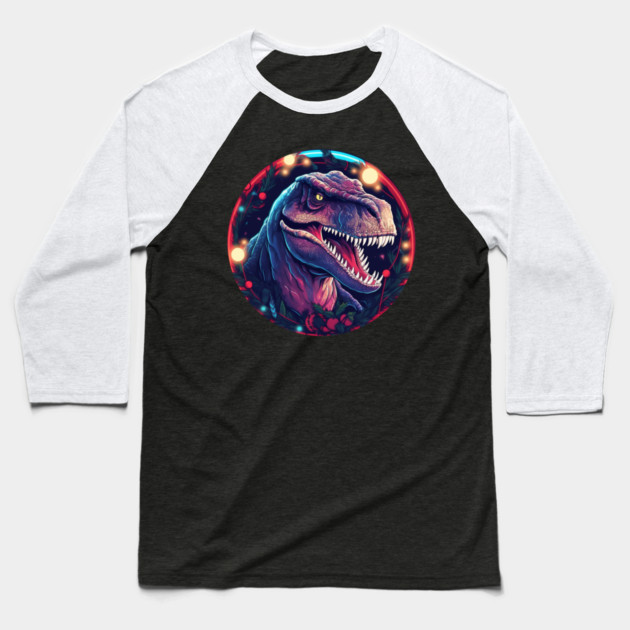 T rex in Ornament, Love Dinosaurs Baseball T-Shirt by logiamerch