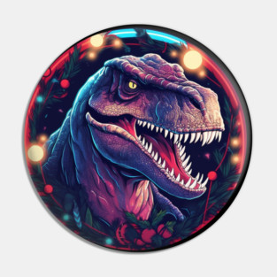 T rex in Ornament, Love Dinosaurs Pin
