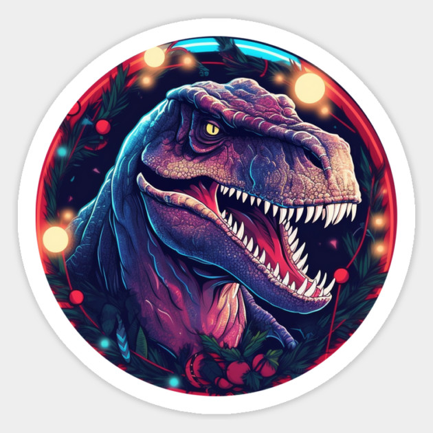 T rex in Ornament, Love Dinosaurs Magnet by logiamerch