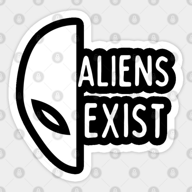 Aliens Exist Sticker by Pixel Threads 