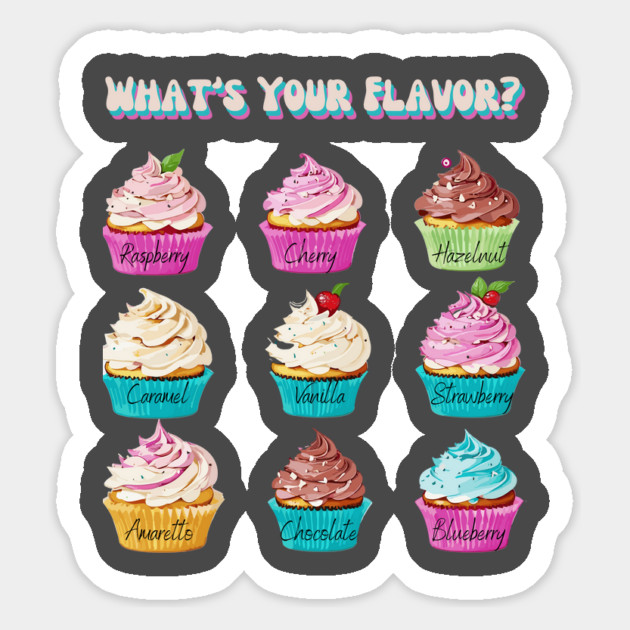 What's Your Flavor Cupcake? Magnet by WarFX Designs