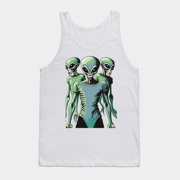 Alien Abductees Tank Top by Pixel Threads 