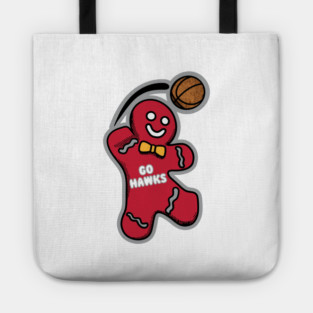 Atlanta Hawks Gingerbread Man Tote