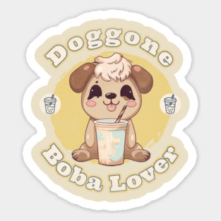 Doggone Boba Lover Sticker