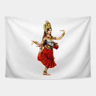 Khmer Cambodian Apsara Dancer Tapestry