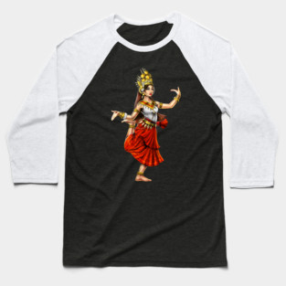 Khmer Cambodian Apsara Dancer Baseball T-Shirt