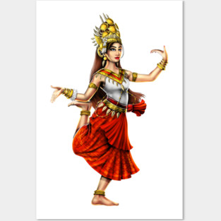 Khmer Cambodian Apsara Dancer Posters and Art