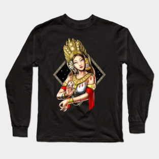 Cambodian Khmer Apsara Dancer Long Sleeve T-Shirt