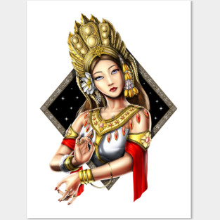 Cambodian Khmer Apsara Dancer Posters and Art