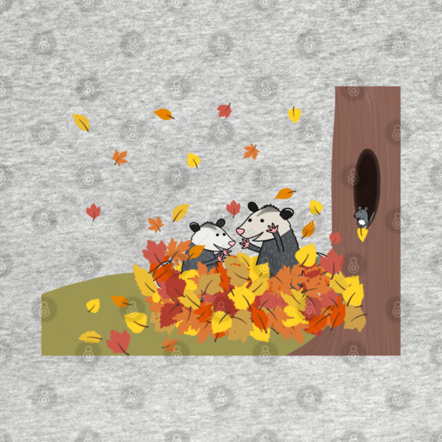Fall fun Opossums by Coconut Moe Illustrations