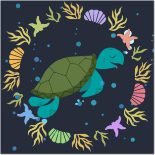 sea turtle Posters and Art