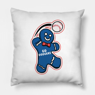 Los Angeles Dodgers Gingerbread Man Pillow