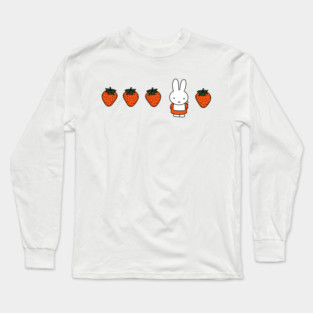 Miffy with strawberries Long Sleeve T-Shirt