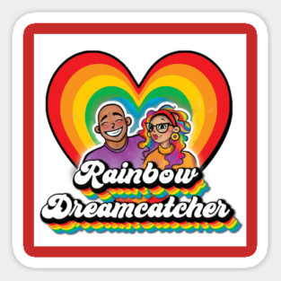 Rainbow Dreamcatcher Heart Logo Sticker