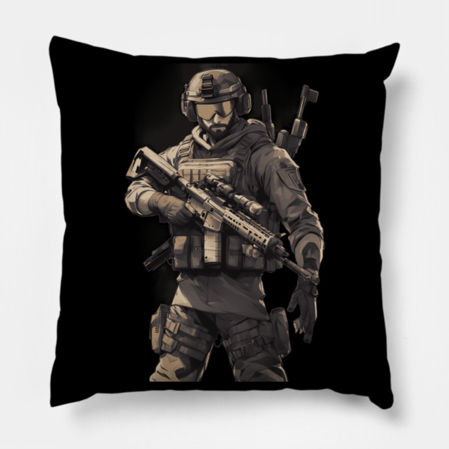 Tactical Soldier Pillow by animegirlnft