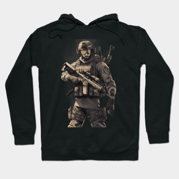 Tactical Soldier Hoodie by animegirlnft