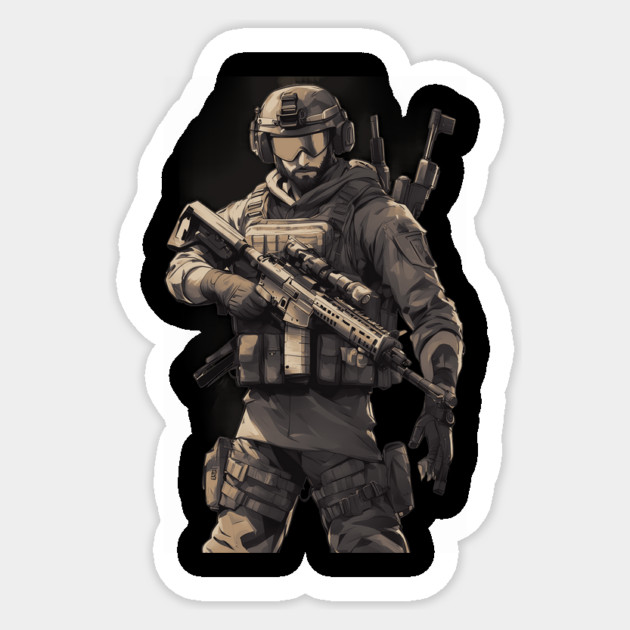 Tactical Soldier Sticker by animegirlnft
