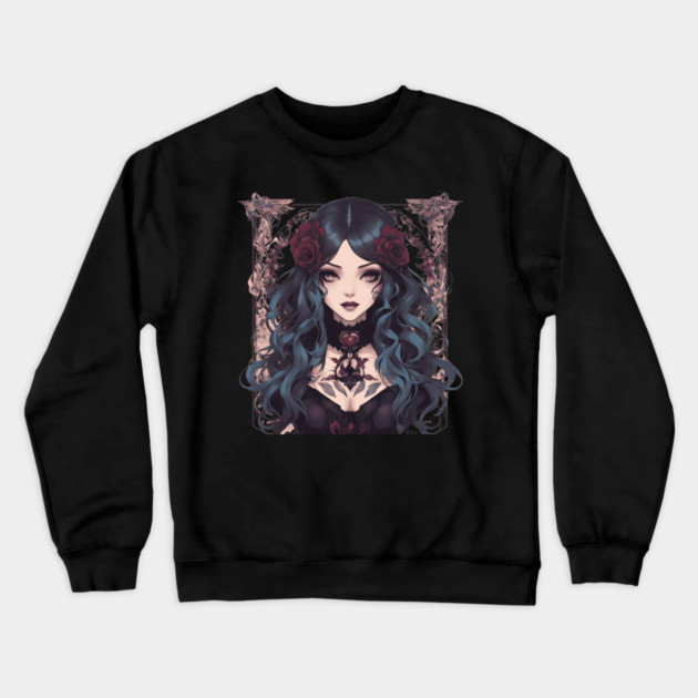 Goth Beauty Crewneck Sweatshirt by animegirlnft
