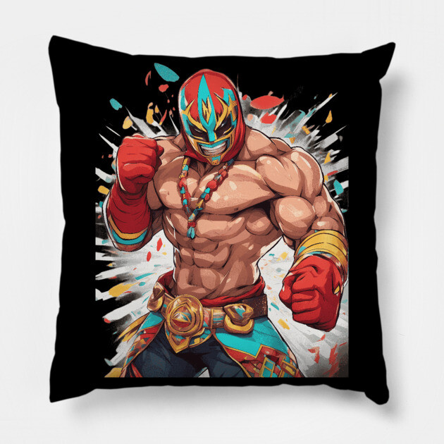 Mexican Wrestler Pillow by animegirlnft