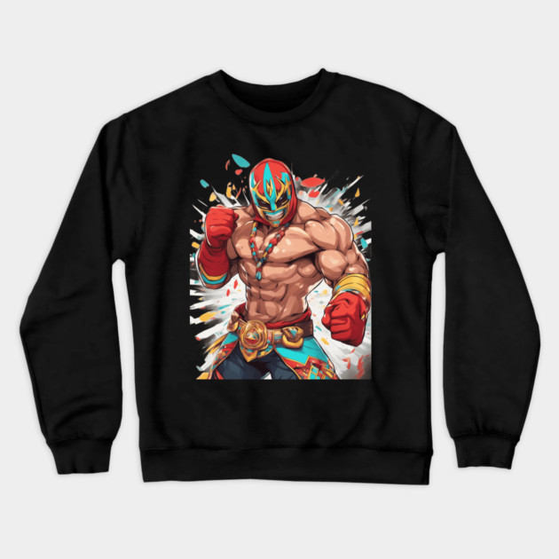 Mexican Wrestler Crewneck Sweatshirt by animegirlnft